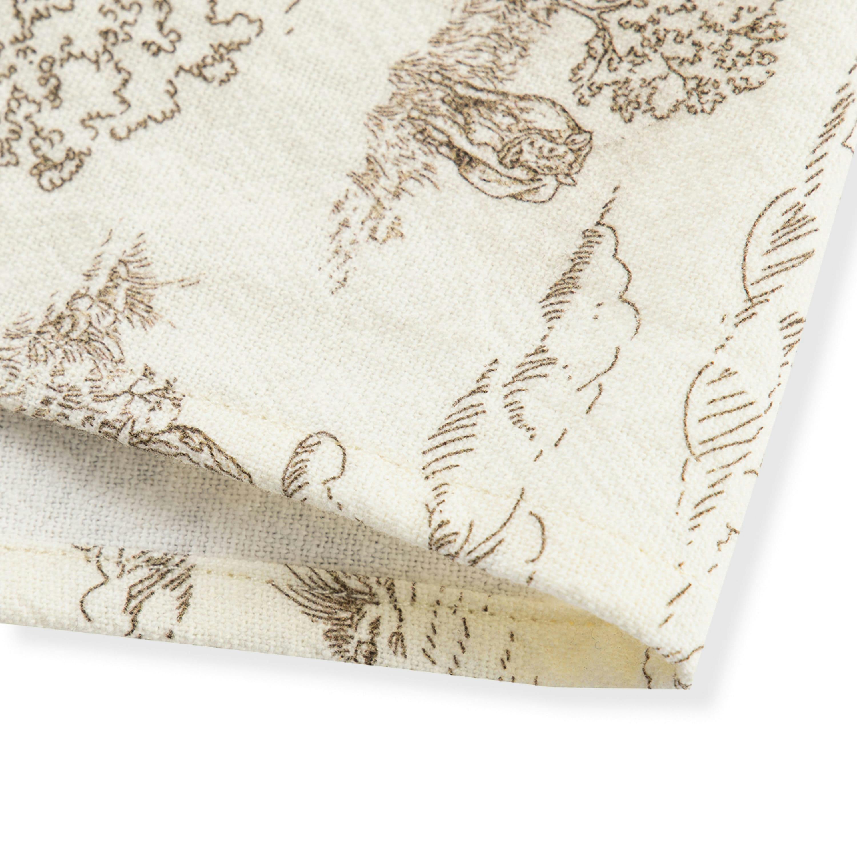 Country Toile Tea Towel