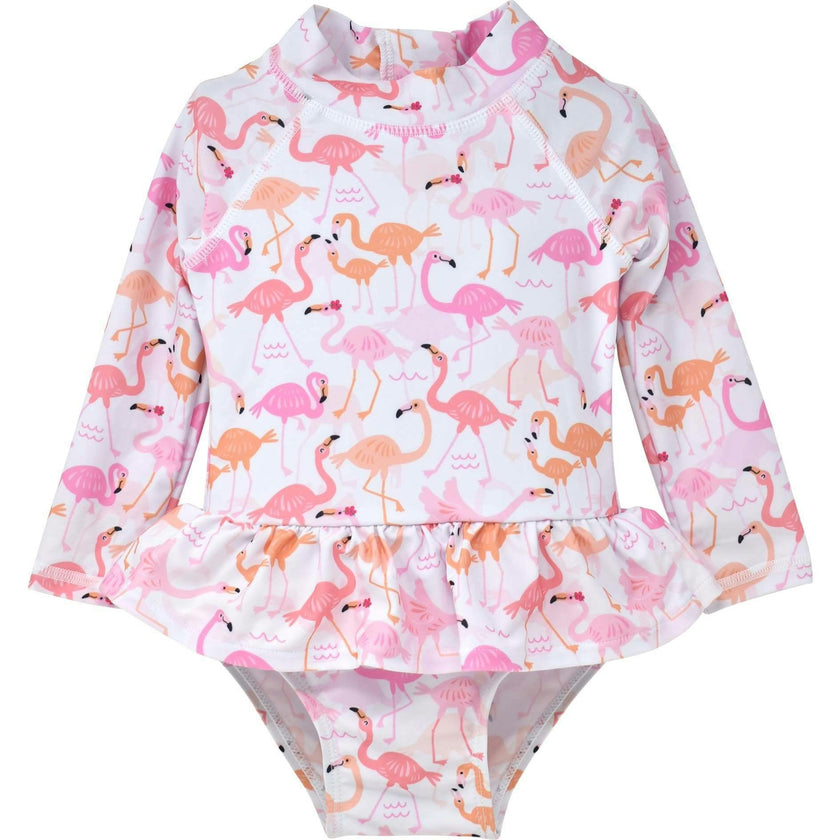 UPF 50+ Alissa Infant Ruffle Rash Guard Swimsuit