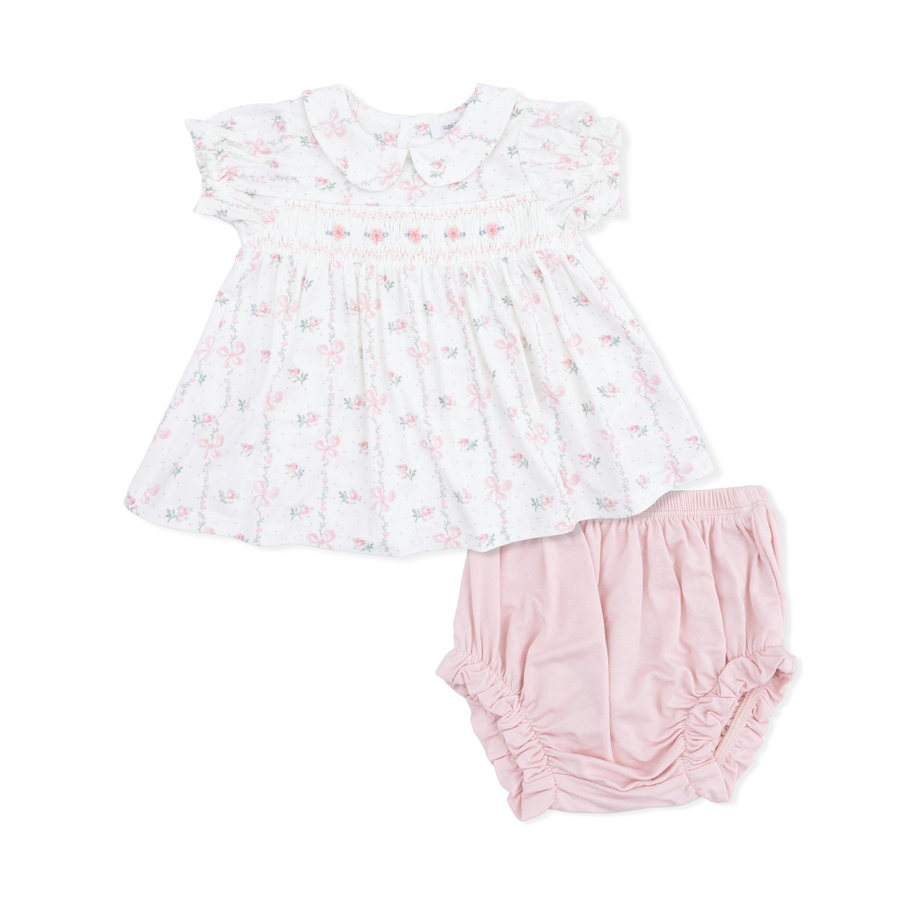 Dainty Buds and Bows - Smocked Dress Set