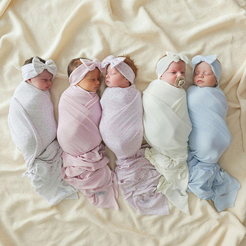 Icing Pink Pointelle Picot Swaddle Headband Set