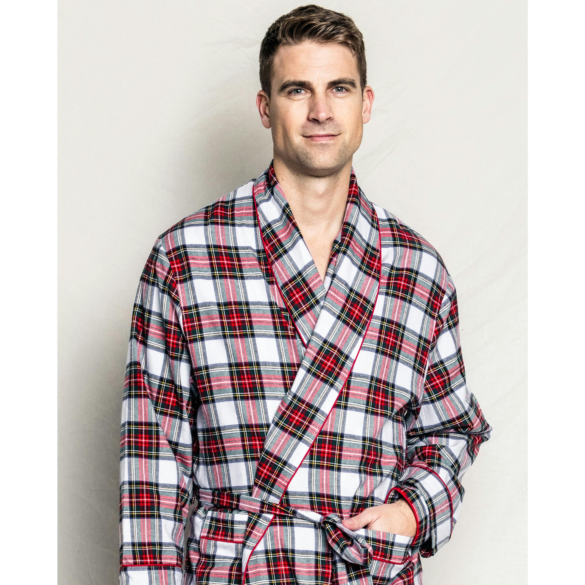 Men's Pima Robe in Navy