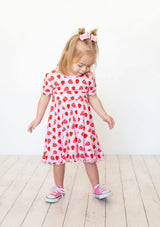 Strawberry Fields Twirl Dress, Pink