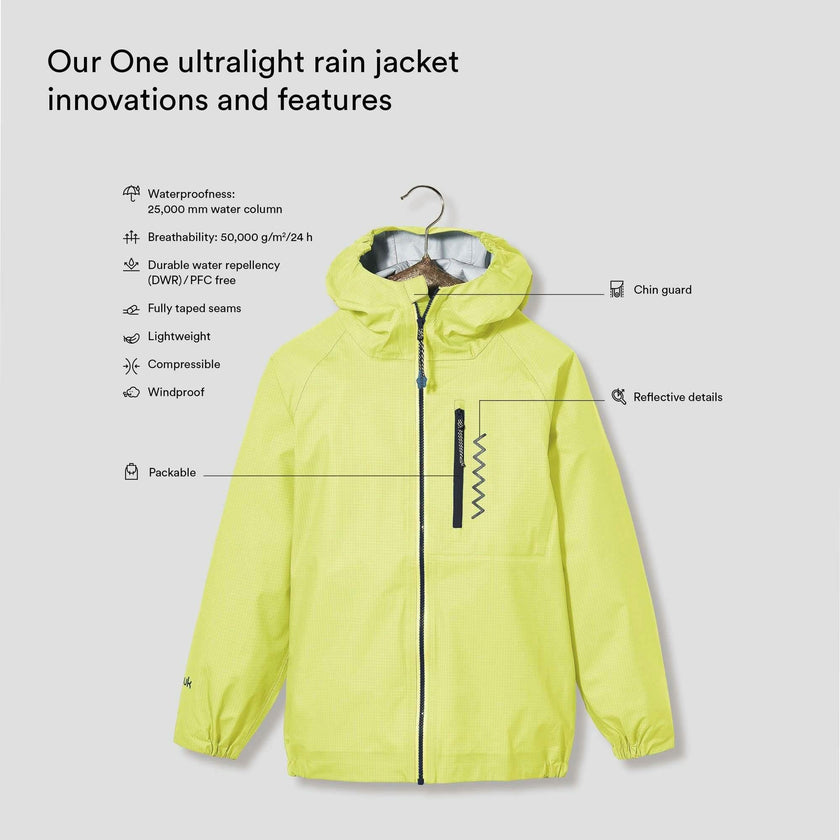 One ultralight rain jacket
