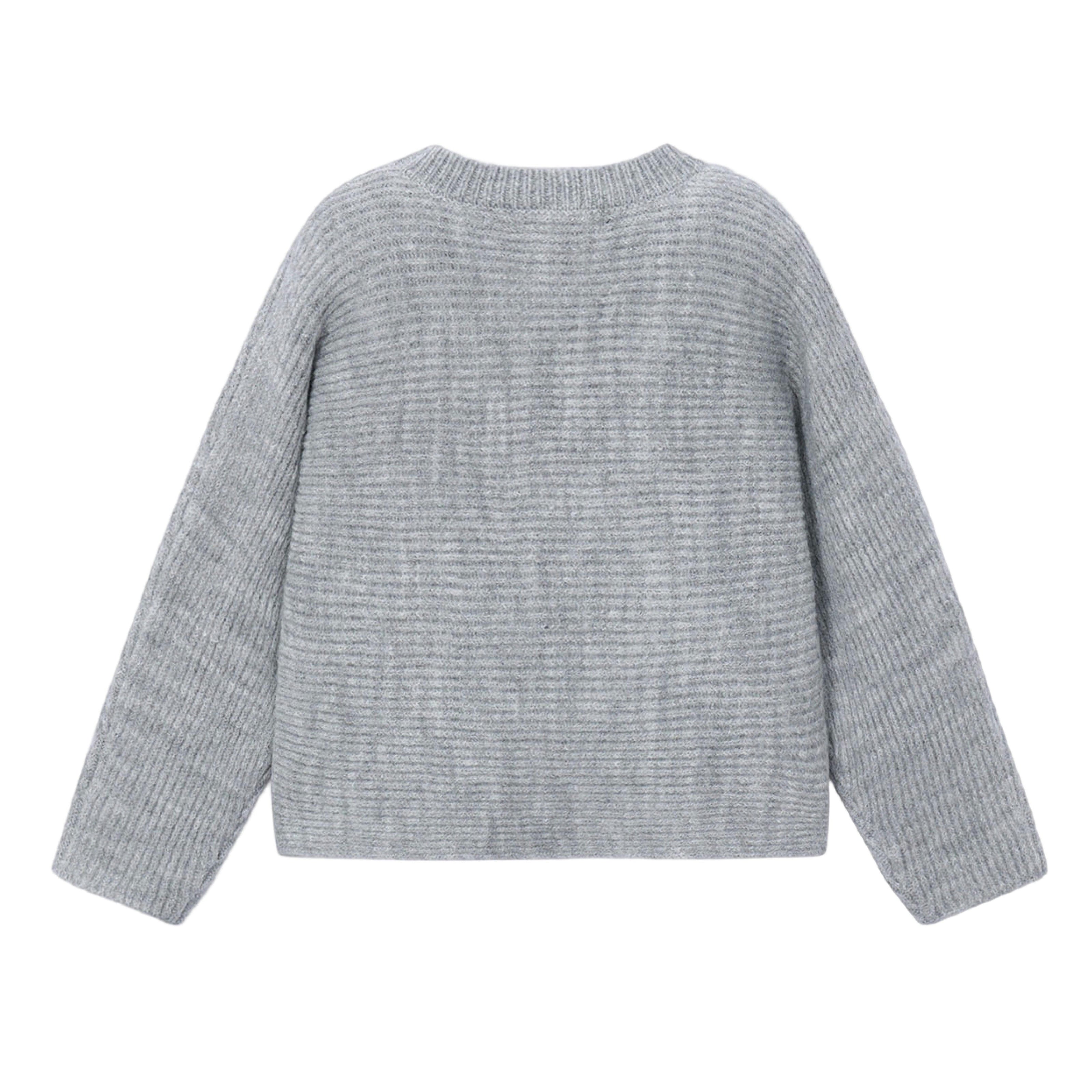 Gray Pearl Knit Sweater