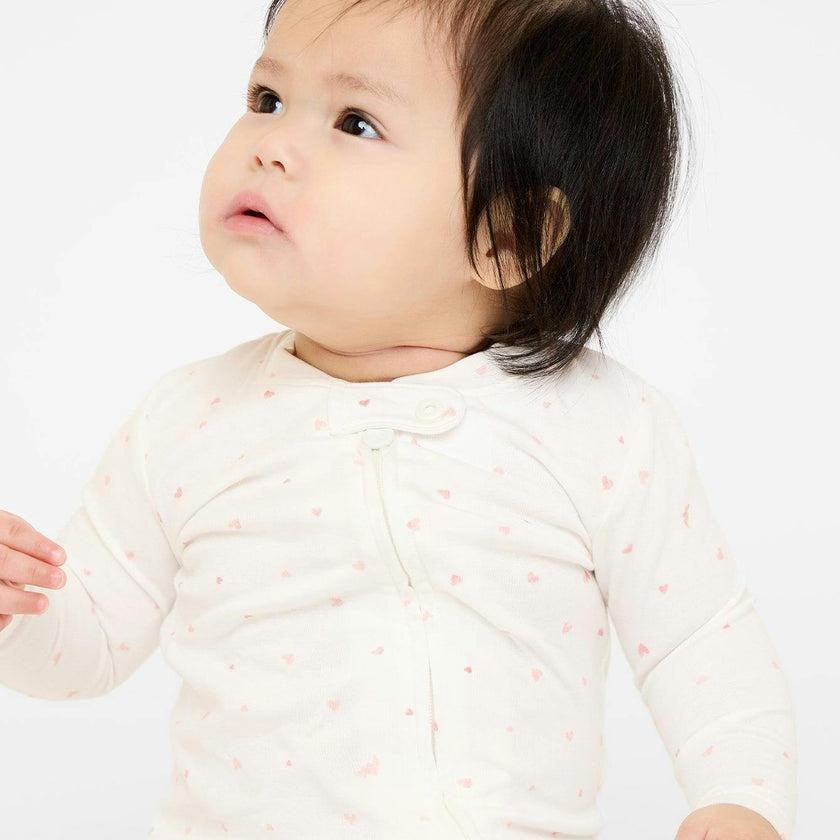 Marley Zip Pajama, Rose Hearts