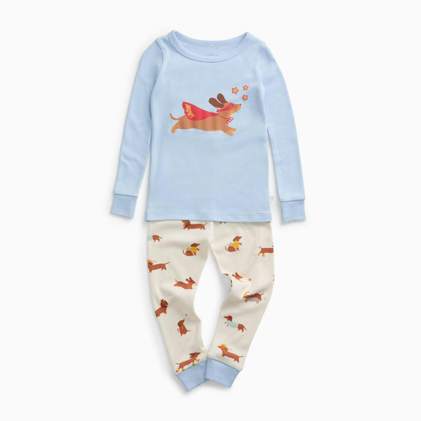 Superhero Sausage Dog Pajama Set