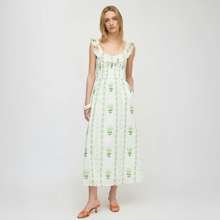 nap dress green allanahjoi wears the Ellie Nap Dress in Leaf Green, online now