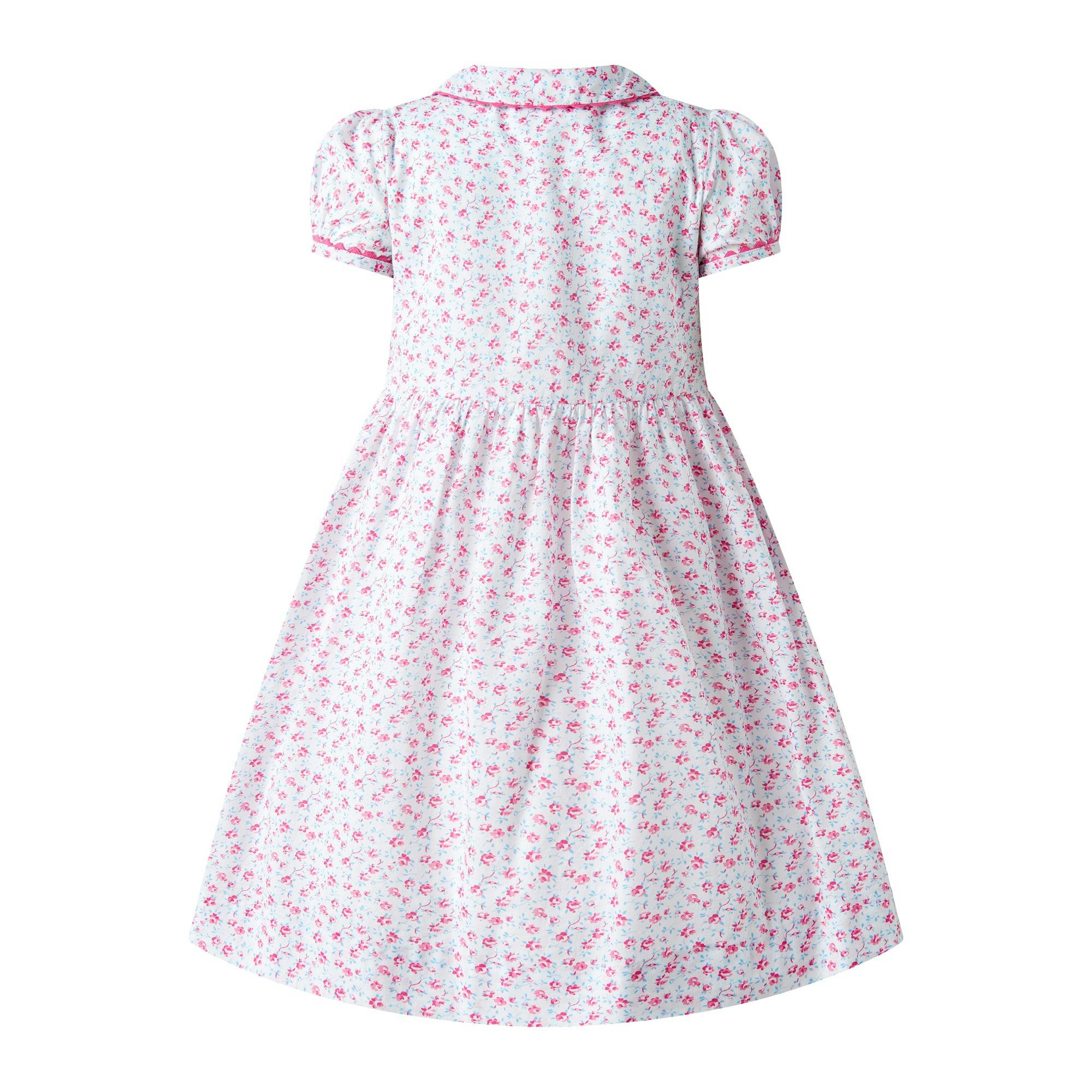 Floral Smocked Button-Front Dress