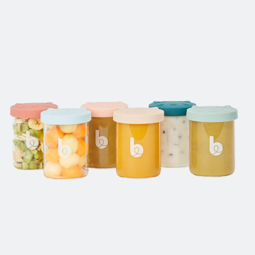 Babymoov Isy Glass Baby Food Storage Jars (Oven-Safe, Airtight)