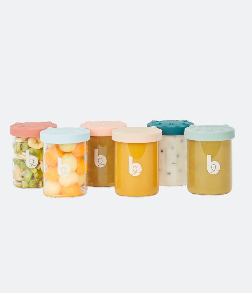 Babymoov Isy Glass Baby Food Storage Jars (Oven-Safe, Airtight)