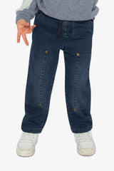 French Terry Denim Pants Navy Blue