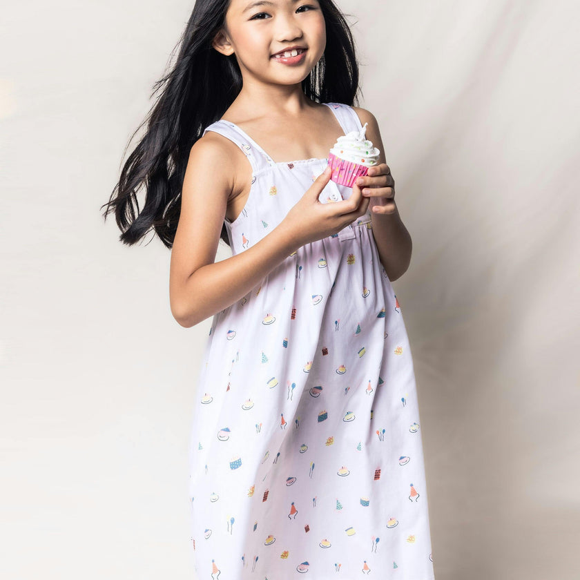 Girl's Twill Charlotte Nightgown in Birthday Wishes