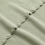 Cotton Knit Blanket, Green