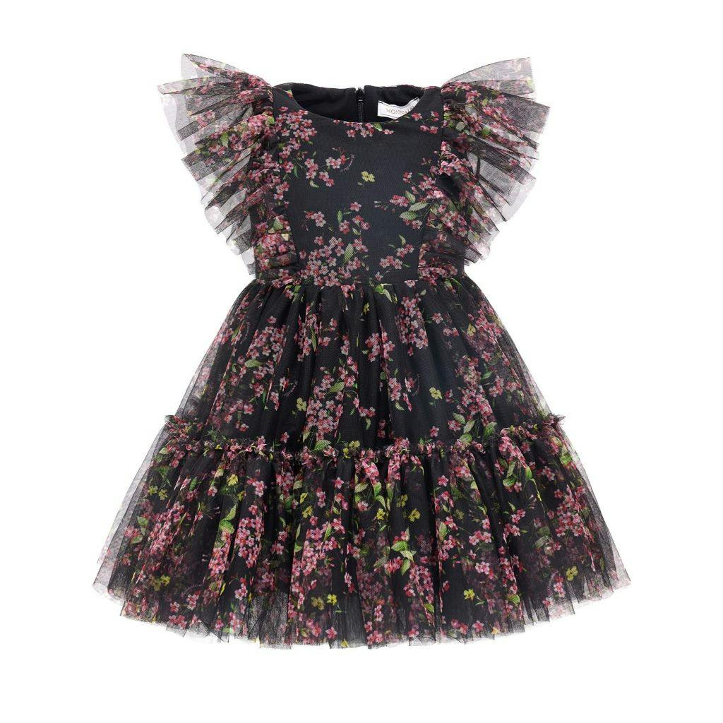 Floral Print Tulle Dress