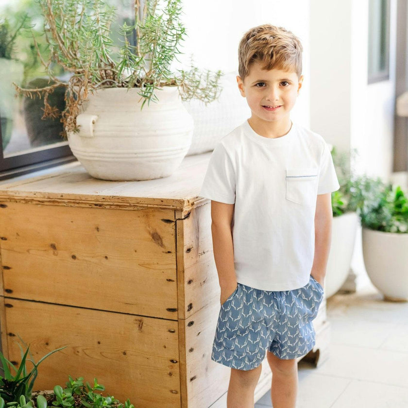 Hudson Boys' Short Set - Rustic Antlers