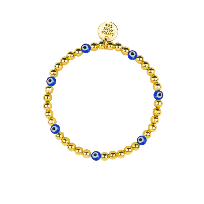 Dainty Bracelet With Evil Eye Accent Charm