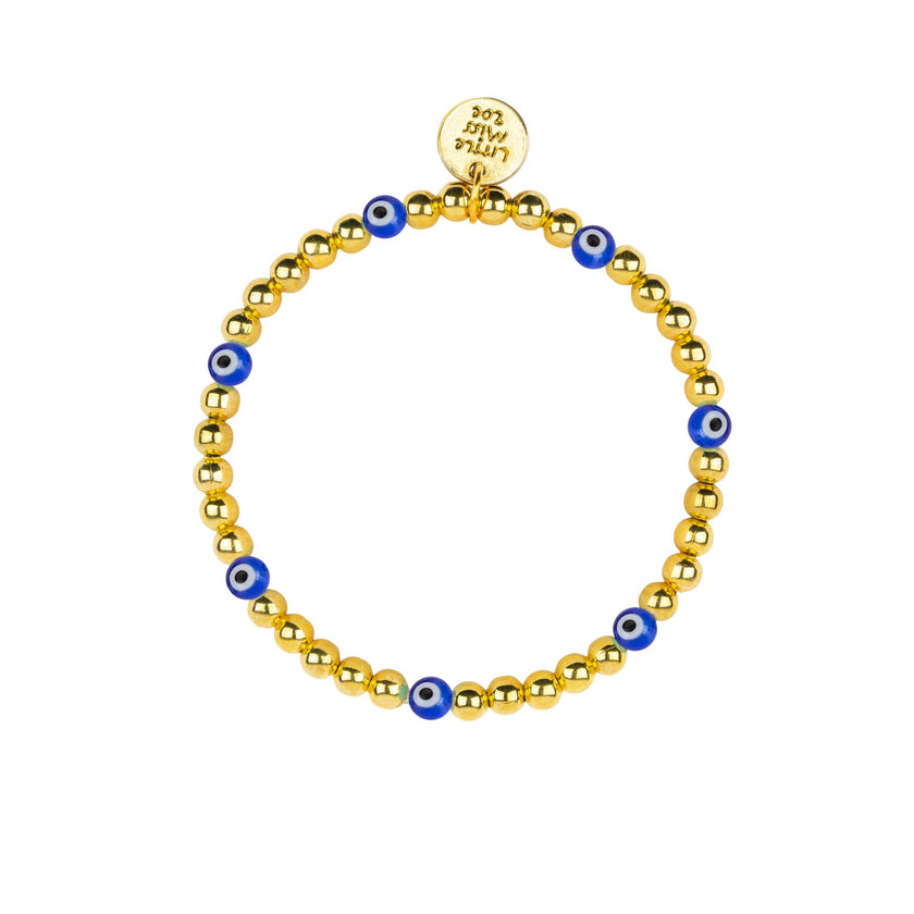 Dainty Bracelet With Evil Eye Accent Charm