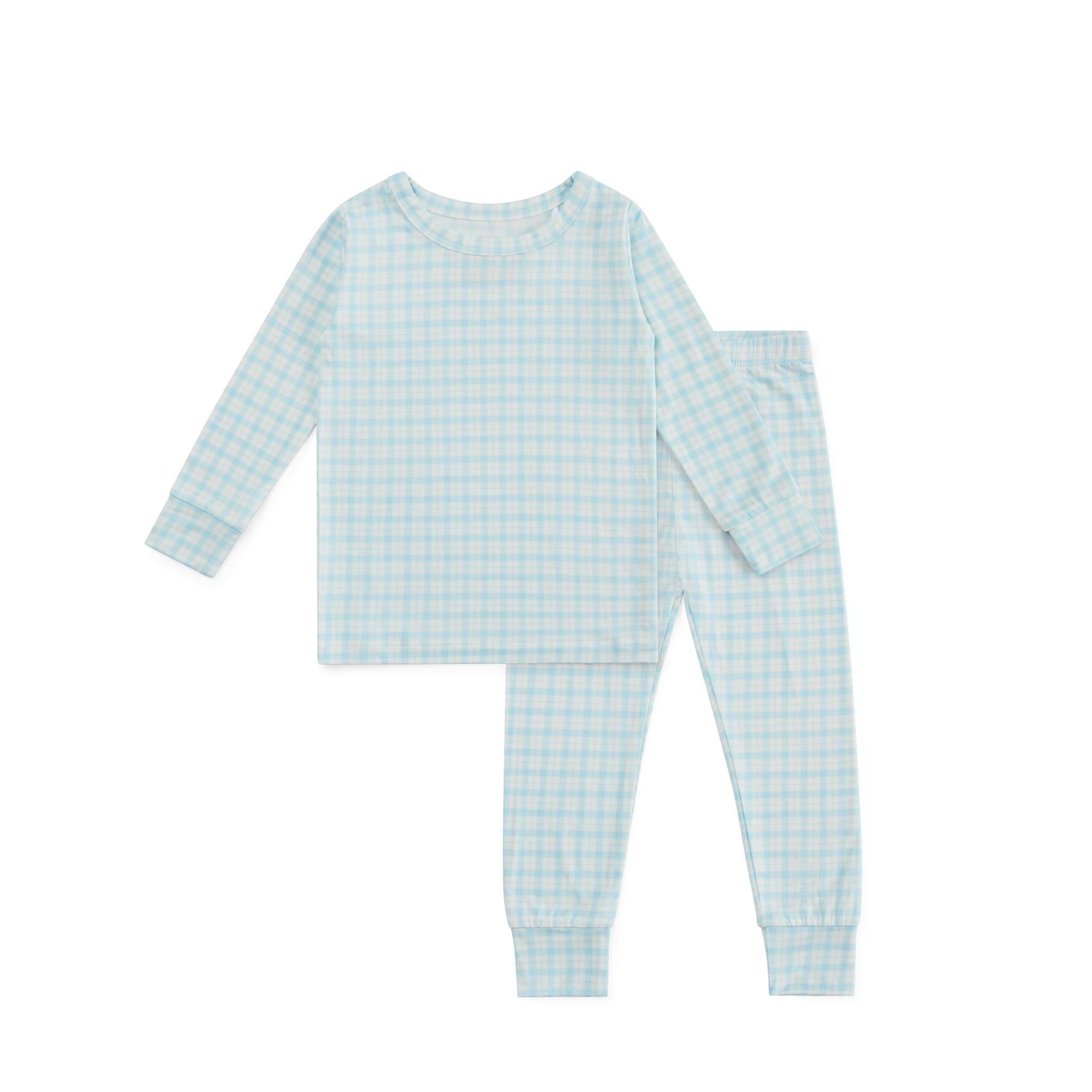 Coastal Check Bamboo Toddler Pajama Set