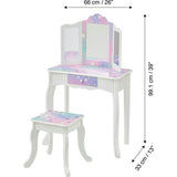 Starry Sky Print Gisele Medium Vanity - White/Lavender
