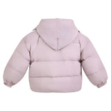Purple Hooded Puffer Jacket