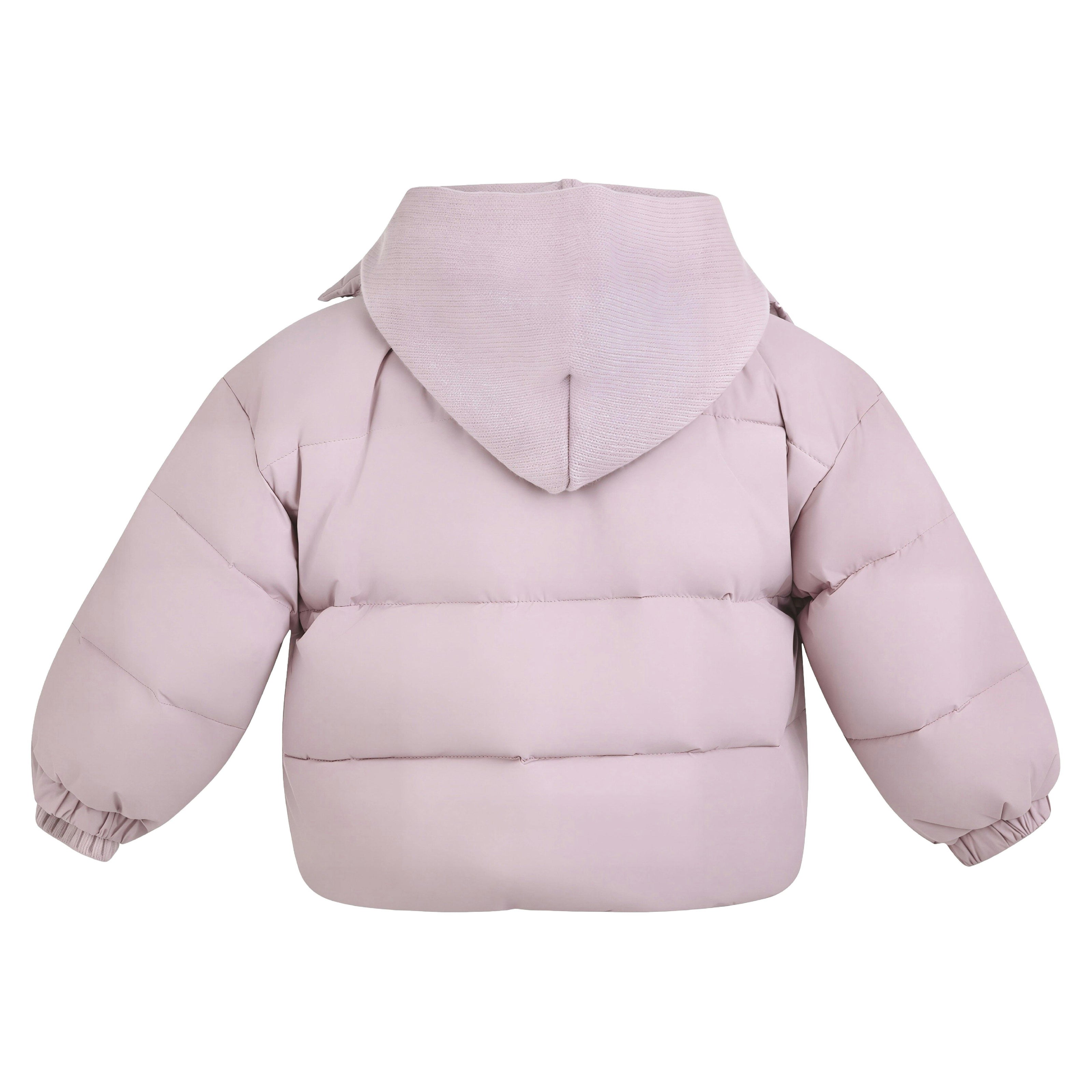 Purple Hooded Puffer Jacket