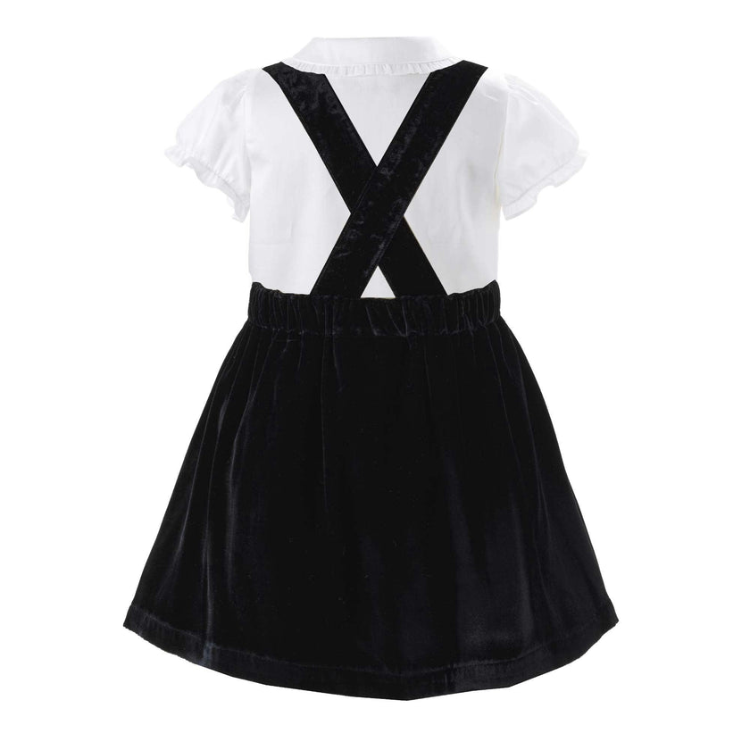 Eloise Silk Velvet Pinafore Set