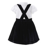 Eloise Silk Velvet Pinafore Set