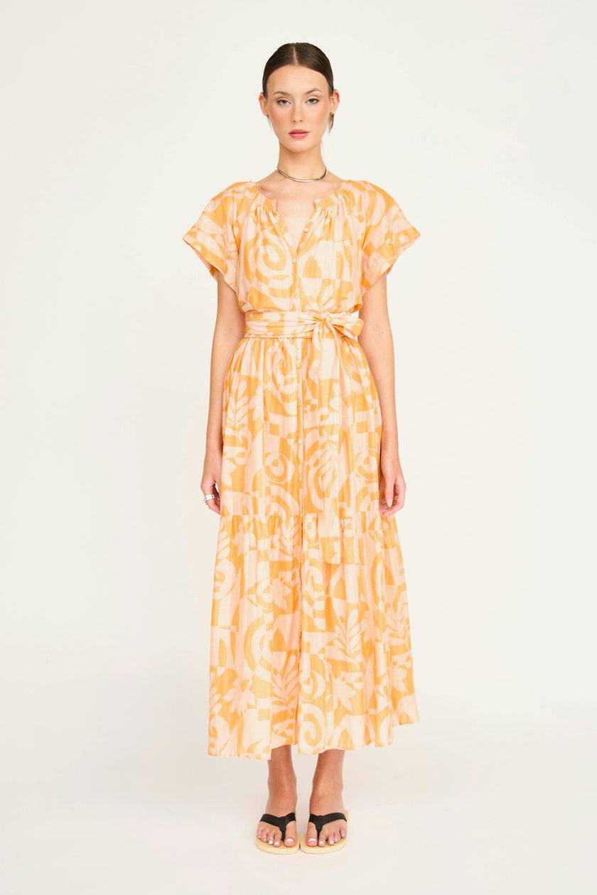 Vienna Maxi Dress in Orangesicle