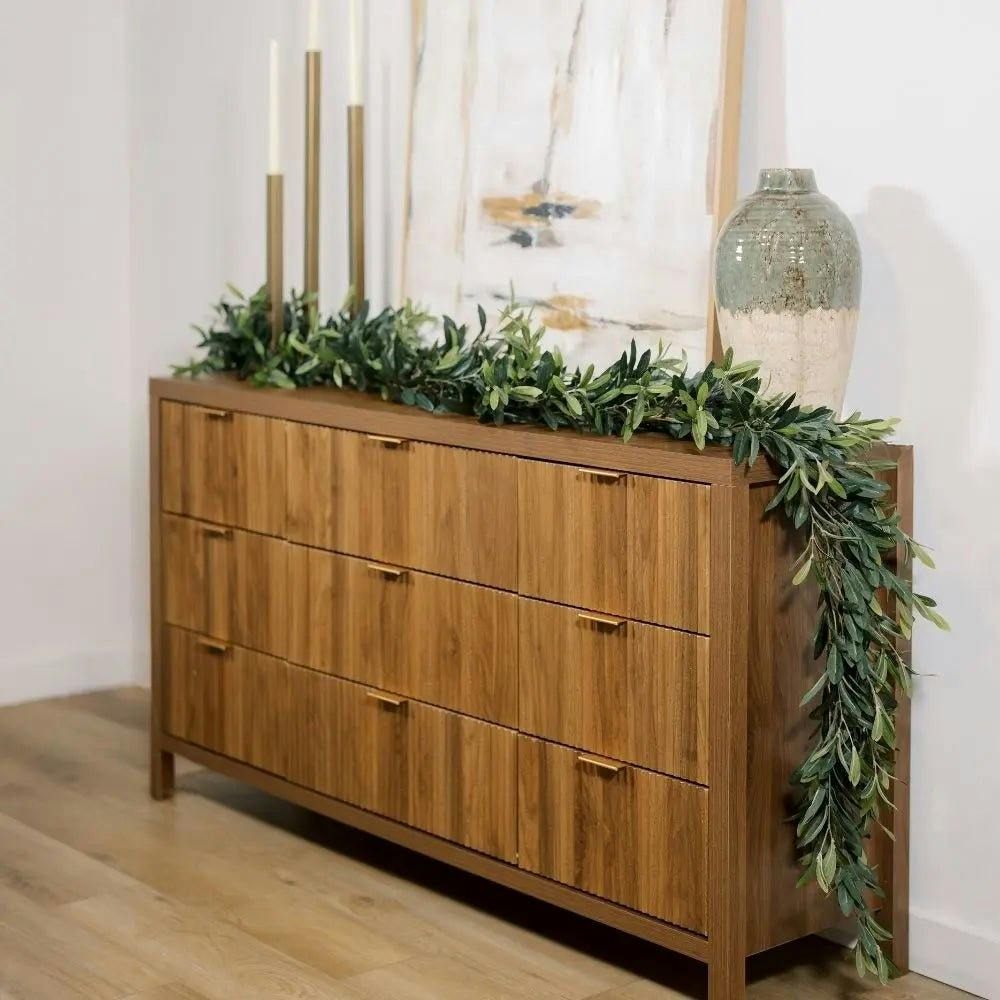 9' Artificial Olive Leaf Garland