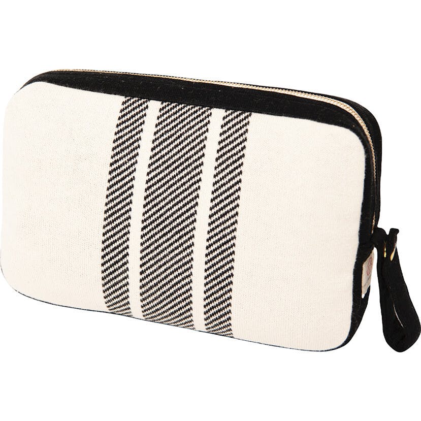 Reversible Stripe Blanket Travel Set