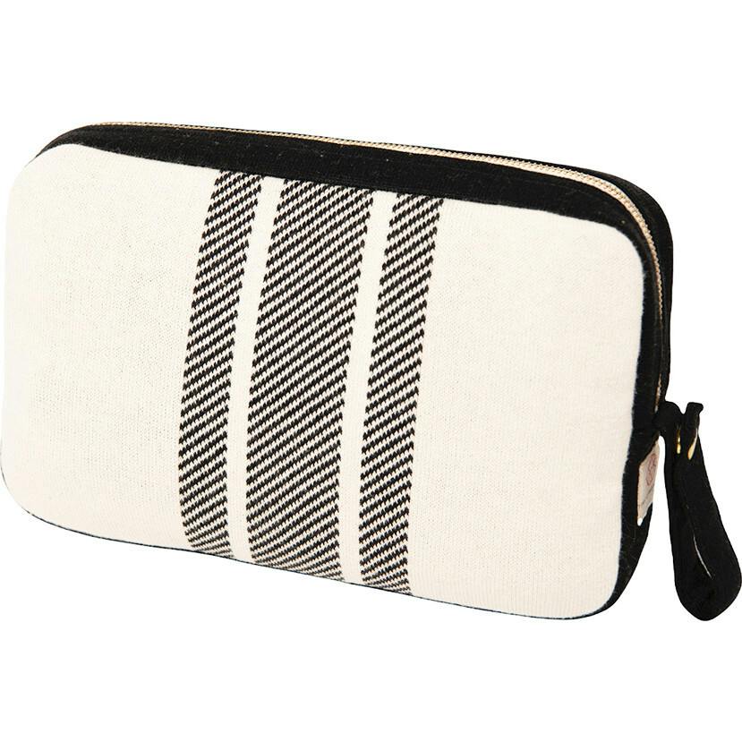 Reversible Stripe Blanket Travel Set