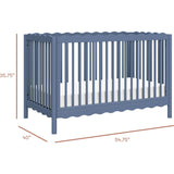 Swell 4-in-1 Convertible Crib with Toddler Bed Conversion Kit in Cove Blue