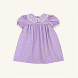 Lace Trim Dress in Purple Carousel