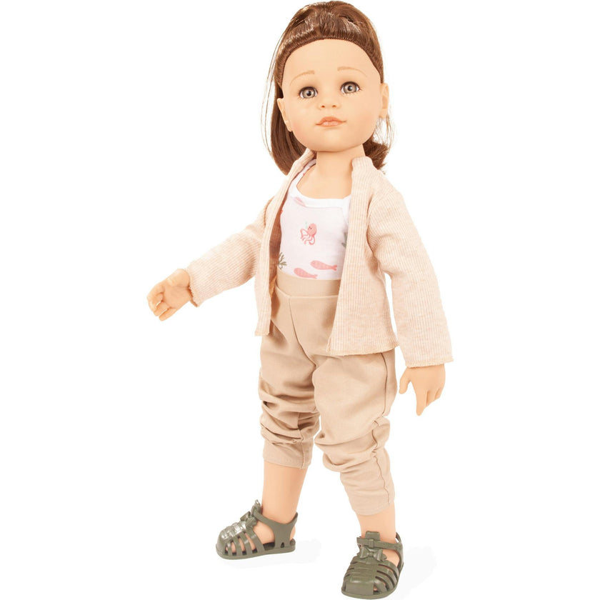 Gotz Hannah Every Season - 19.5" Posable Doll with Extra Outfits & Accessories for Every Season - Long Brown Hair to Wash & Style with Stone Grey Eyes