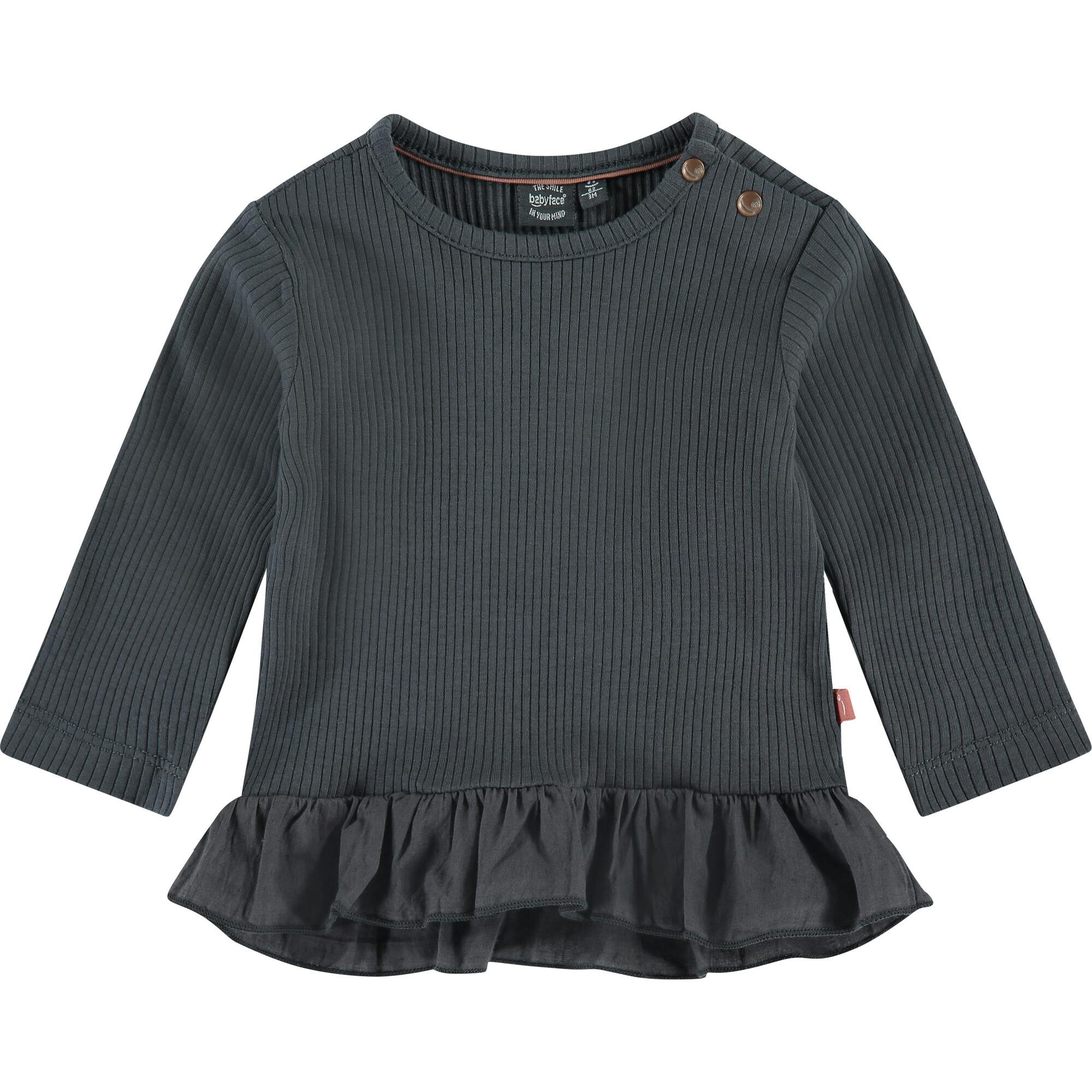 Long Sleeve Ruffled Peplum T-Shirt