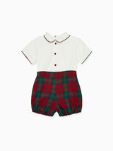 Red Tartan Pablo Baby Boy Set