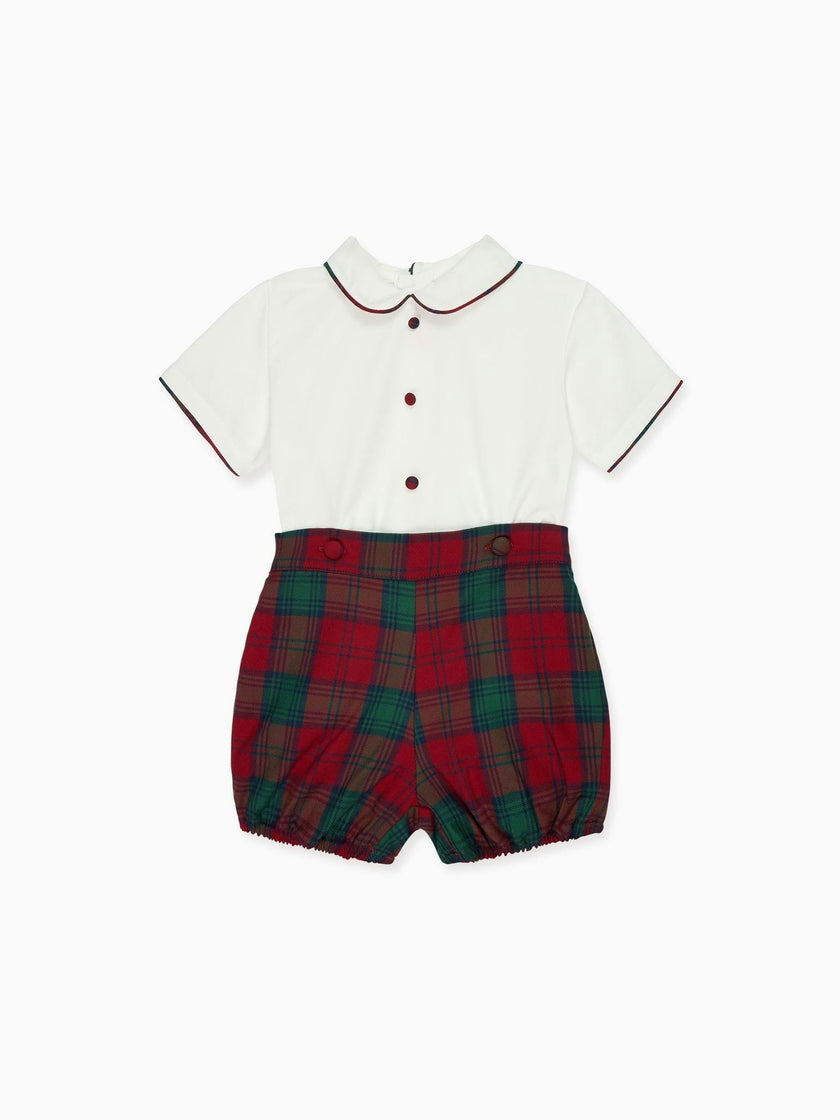 Red Tartan Pablo Baby Boy Set