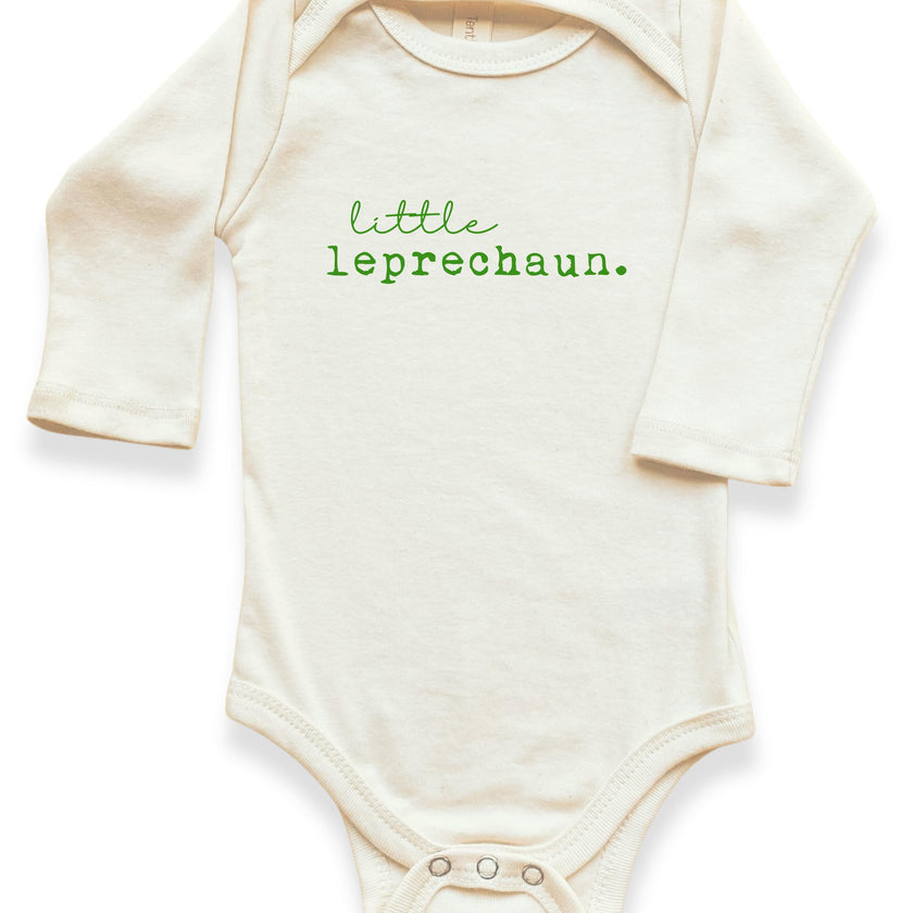 Little Leprechaun Organic Baby Bodysuit Long Sleeve