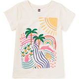 Brazil Beach Graphic Tee, White