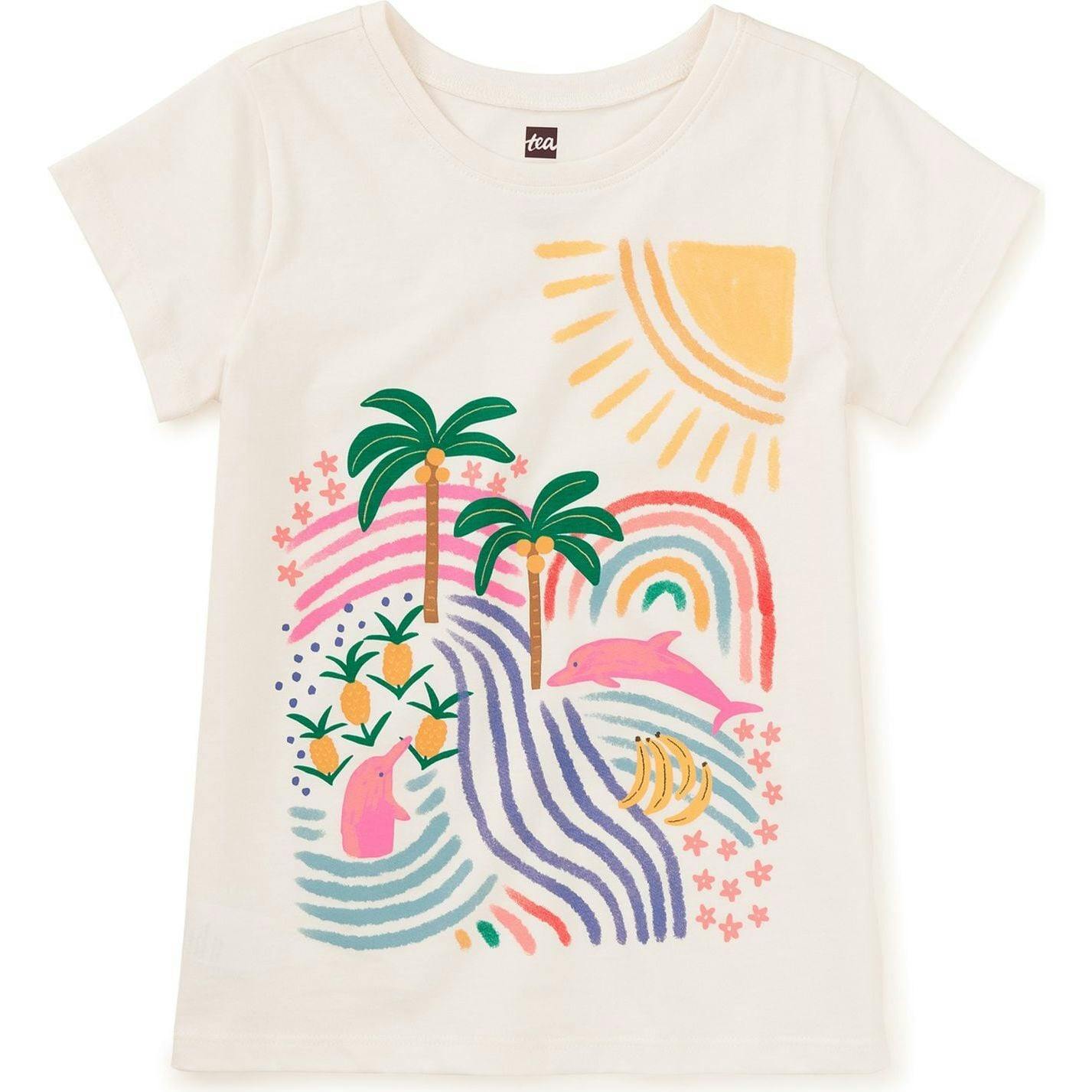 Brazil Beach Graphic Tee, White