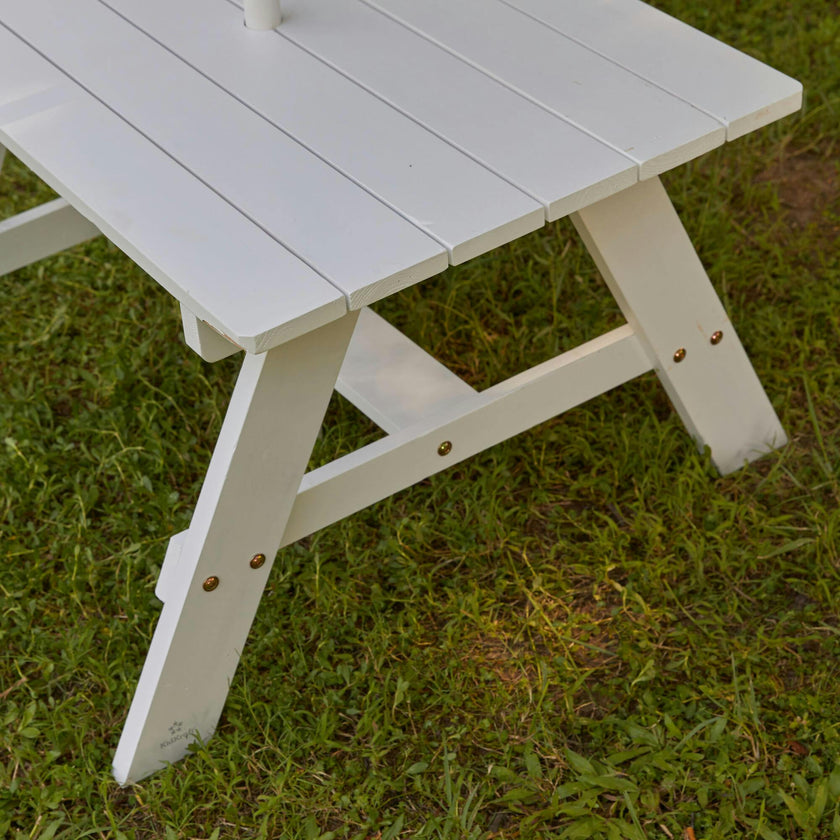 Wooden Outdoor Table & Bench