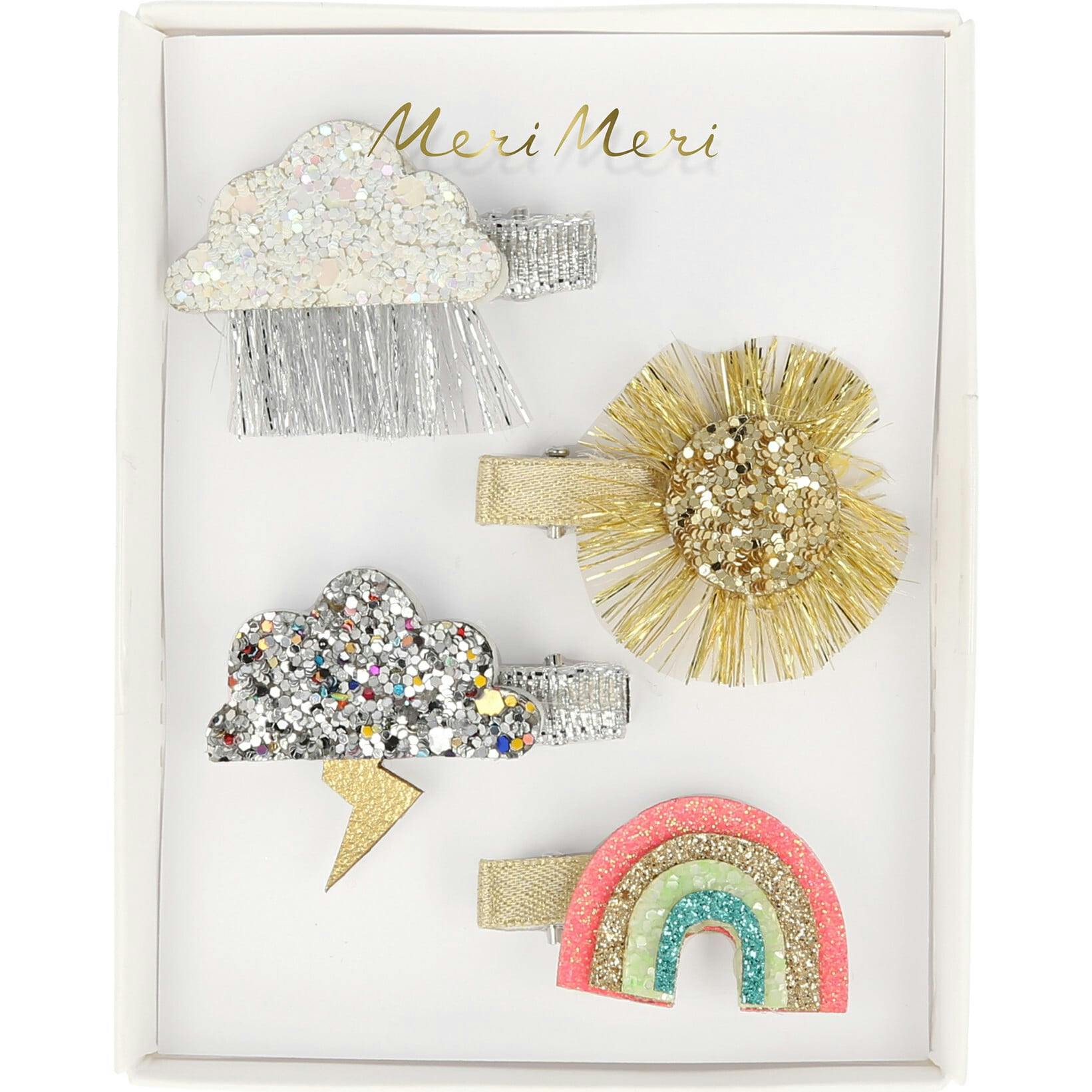Sparkly Weather Hair Clips