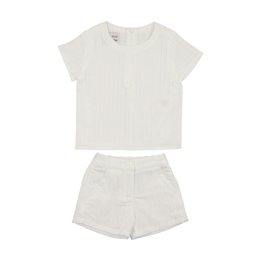 Striped Faux Tab Boys 2Pc Set