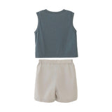 Blue Elephant Short Set