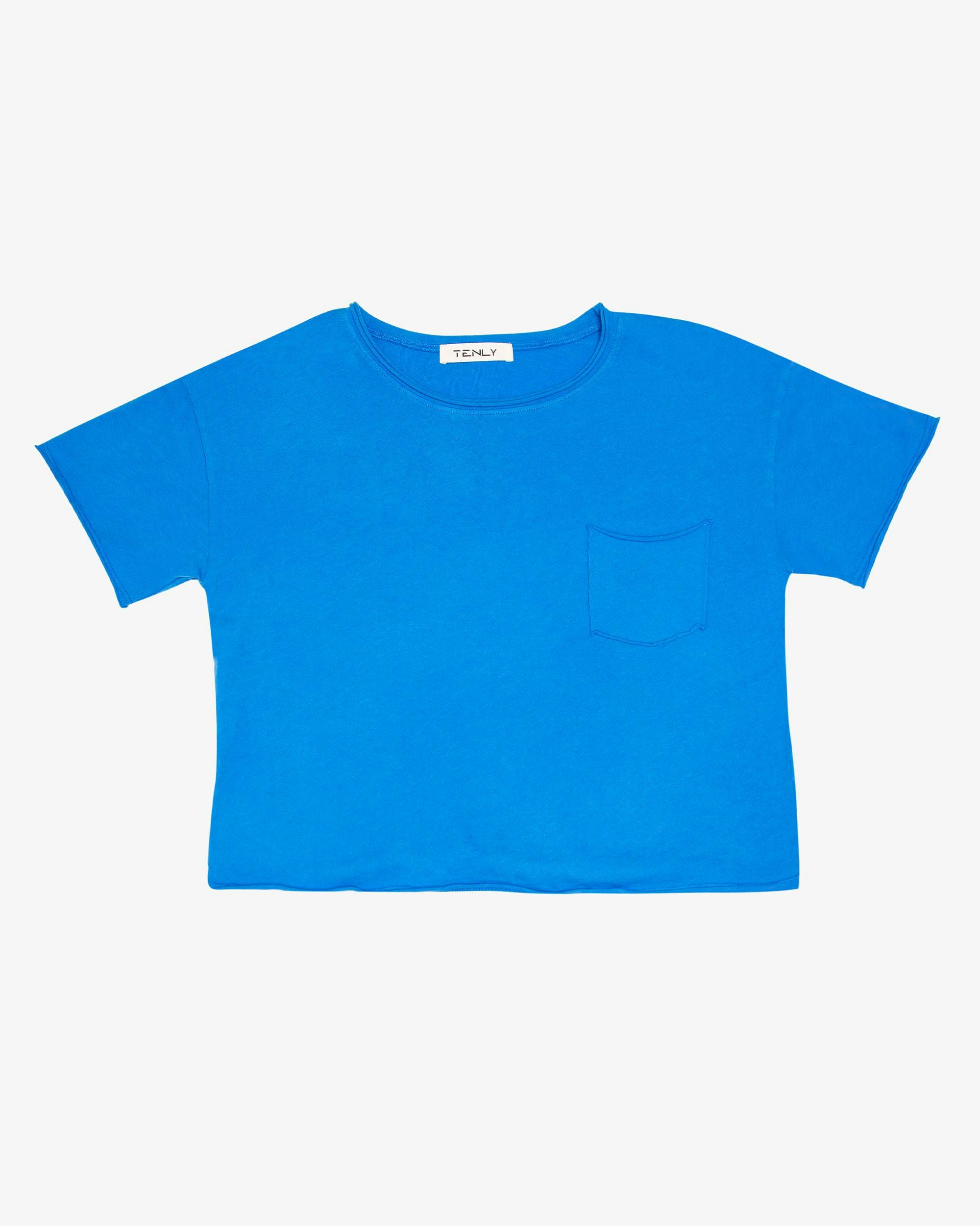 Cotton Jersey Raw Edge Pocket Tee
