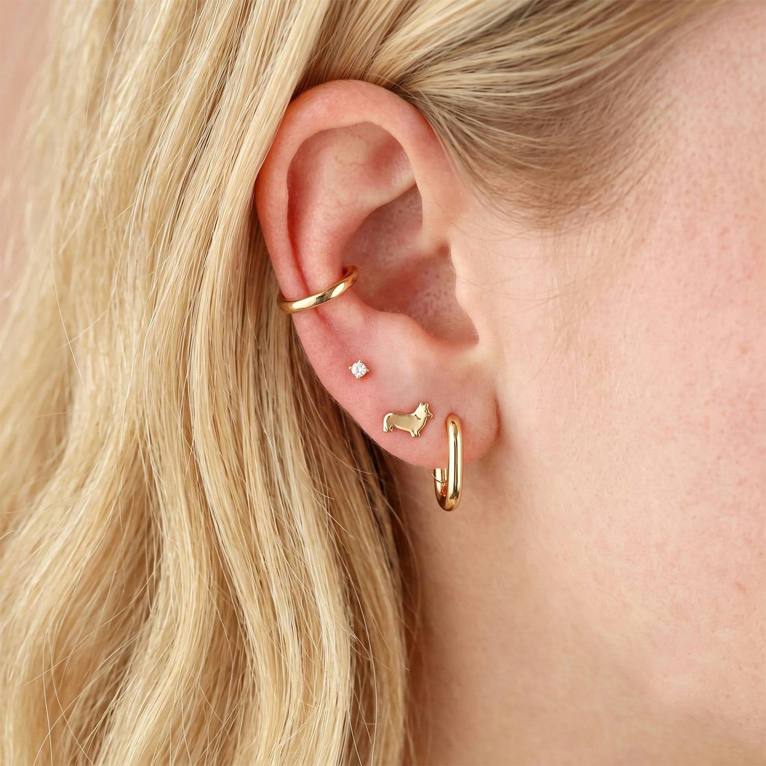 Corgi Dog Stud Earrings