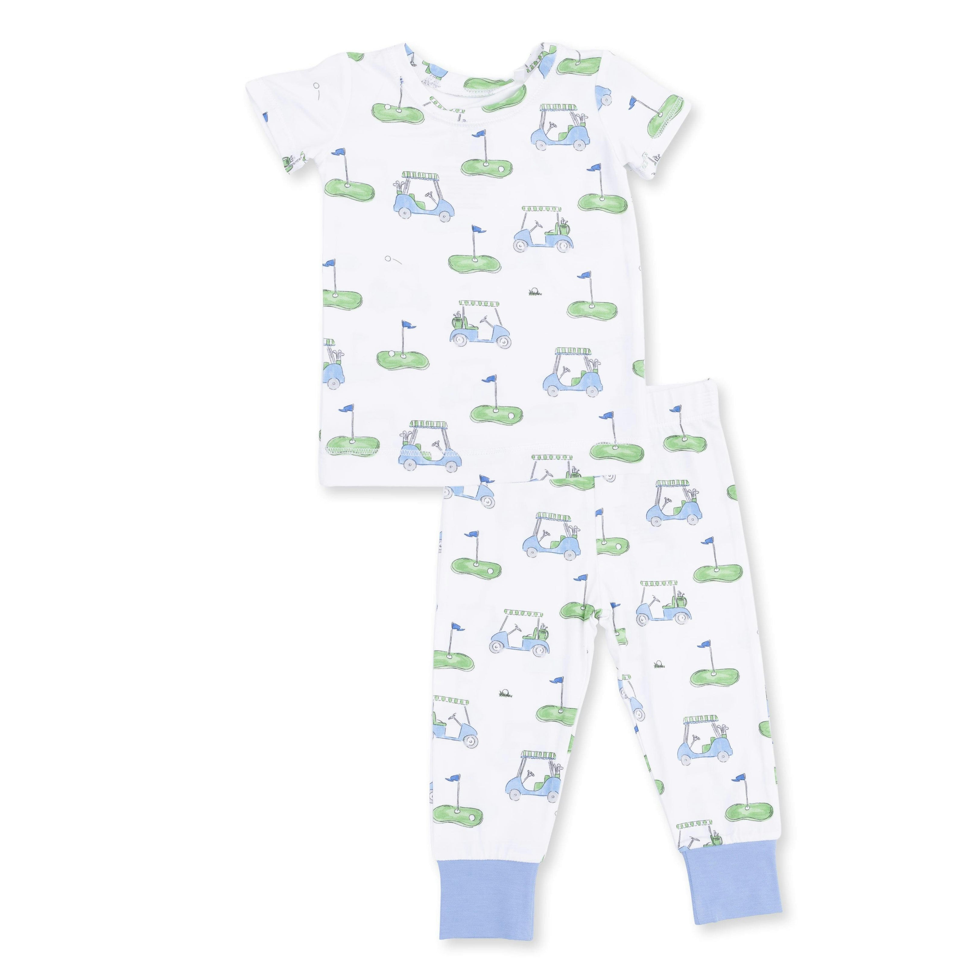 Golf Carts Blue - Short Sleeve Loungewear Set