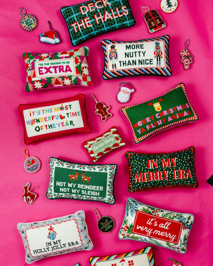 More Nutty Needlepoint Pillow