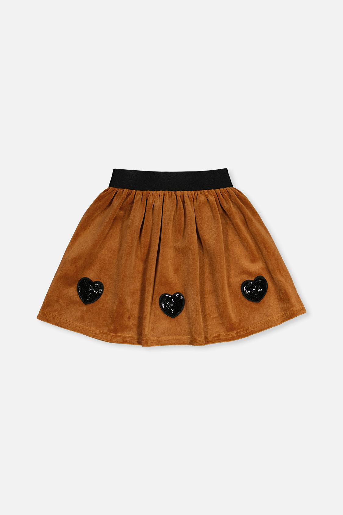 Velvet Skirt Brown