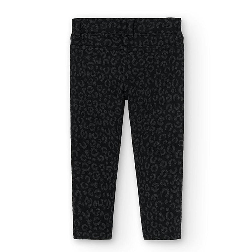 Black Leopard Print Pants